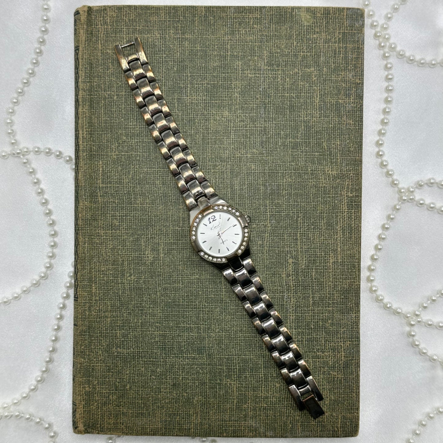 Silver Diamanté Round Dial Kim Rogers Watch