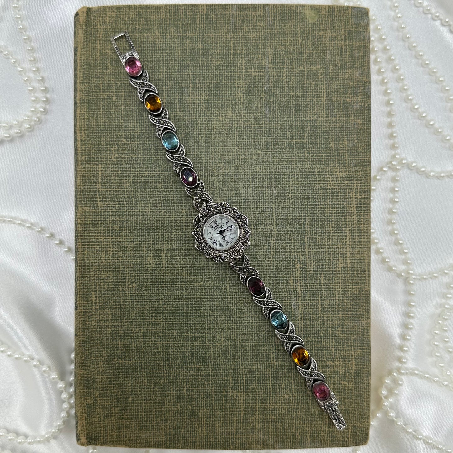 Silver Gemstone Fabergé Watch