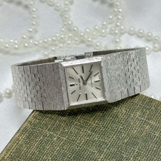 Silver Swiss Made Excalibur Tank Watch