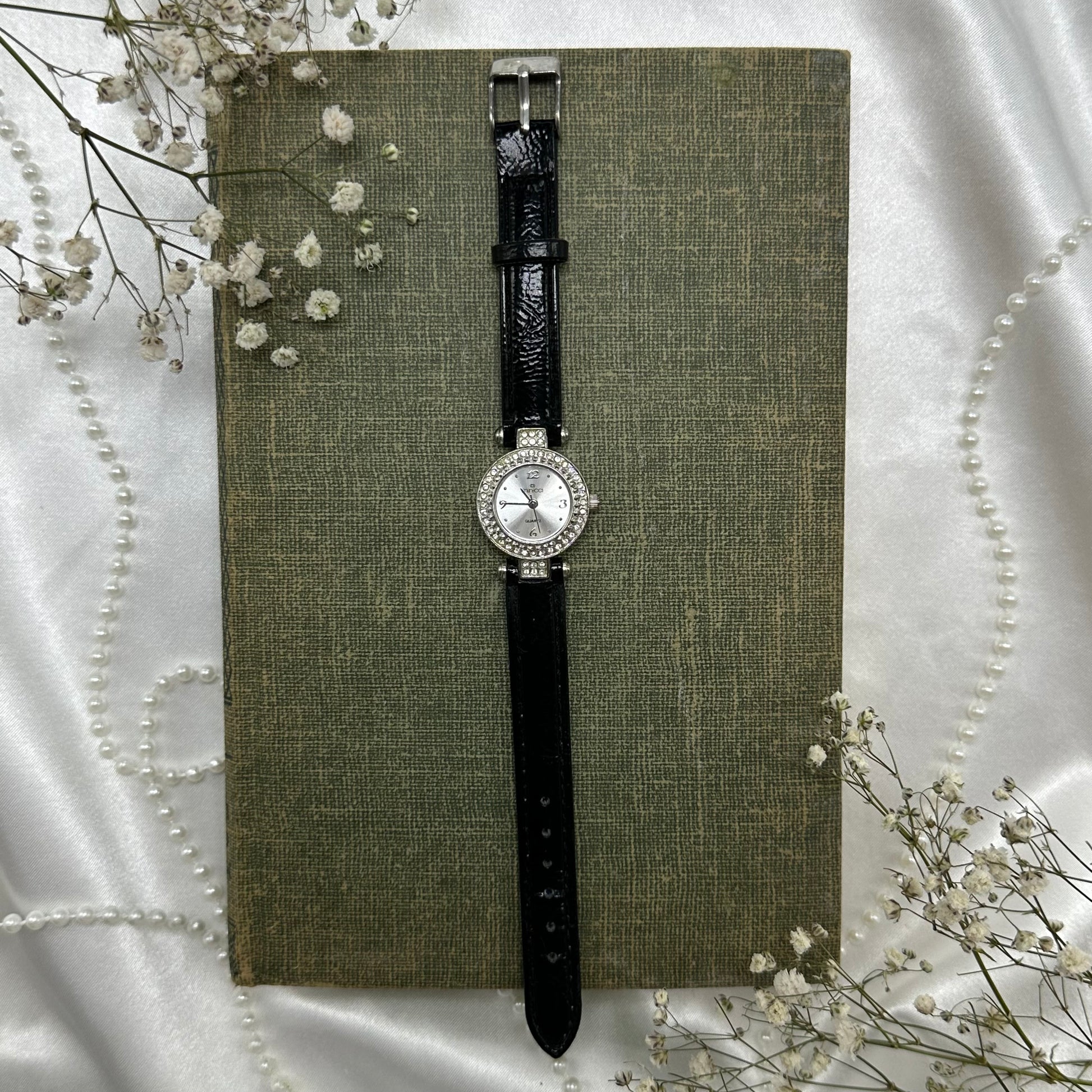 Silver and Black Minicci Watch