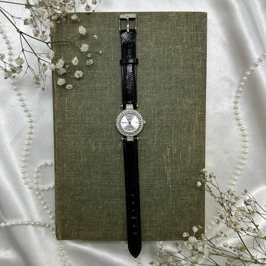 Silver and Black Minicci Watch