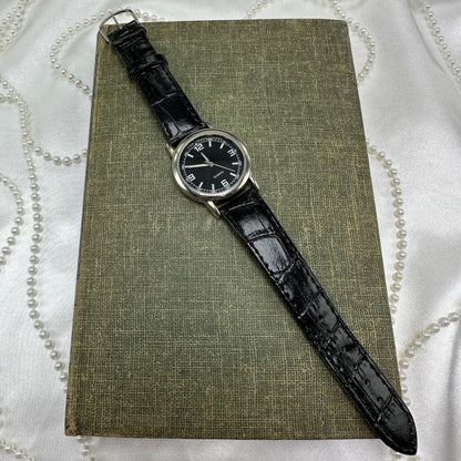Silver and Black Watch