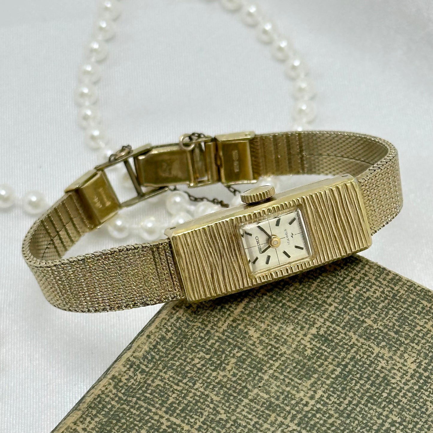 Slender Gold Vintage Seiko Wind-Up Watch