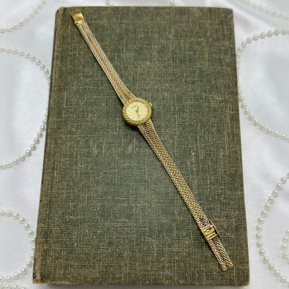 Tri-Tone Gruen Watch with Braded Band