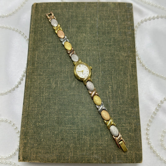 Tri-Tone Oval Dial Avon Watch