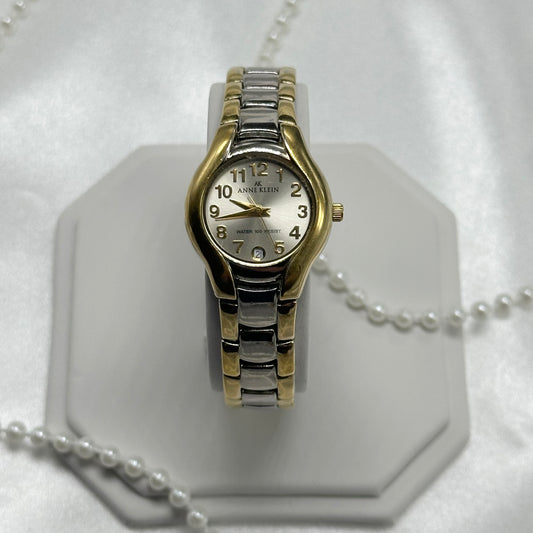 Two-Tone Anne Klein Watch with Date Display
