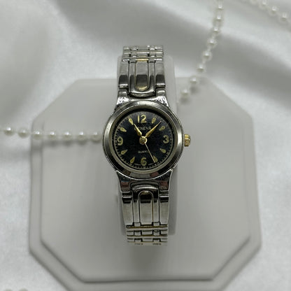 Two-Tone Black Dial Geneva Watch
