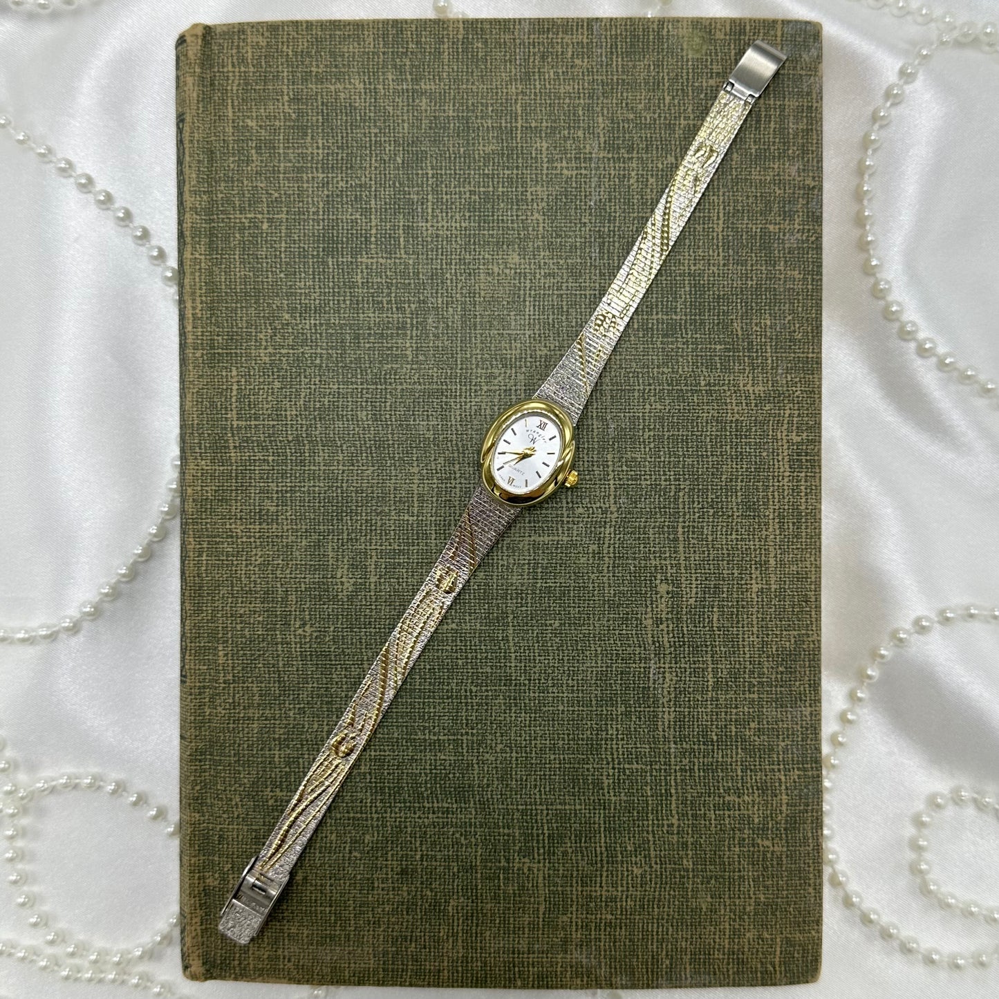 Two-Tone Oval Dial Tulip Watch