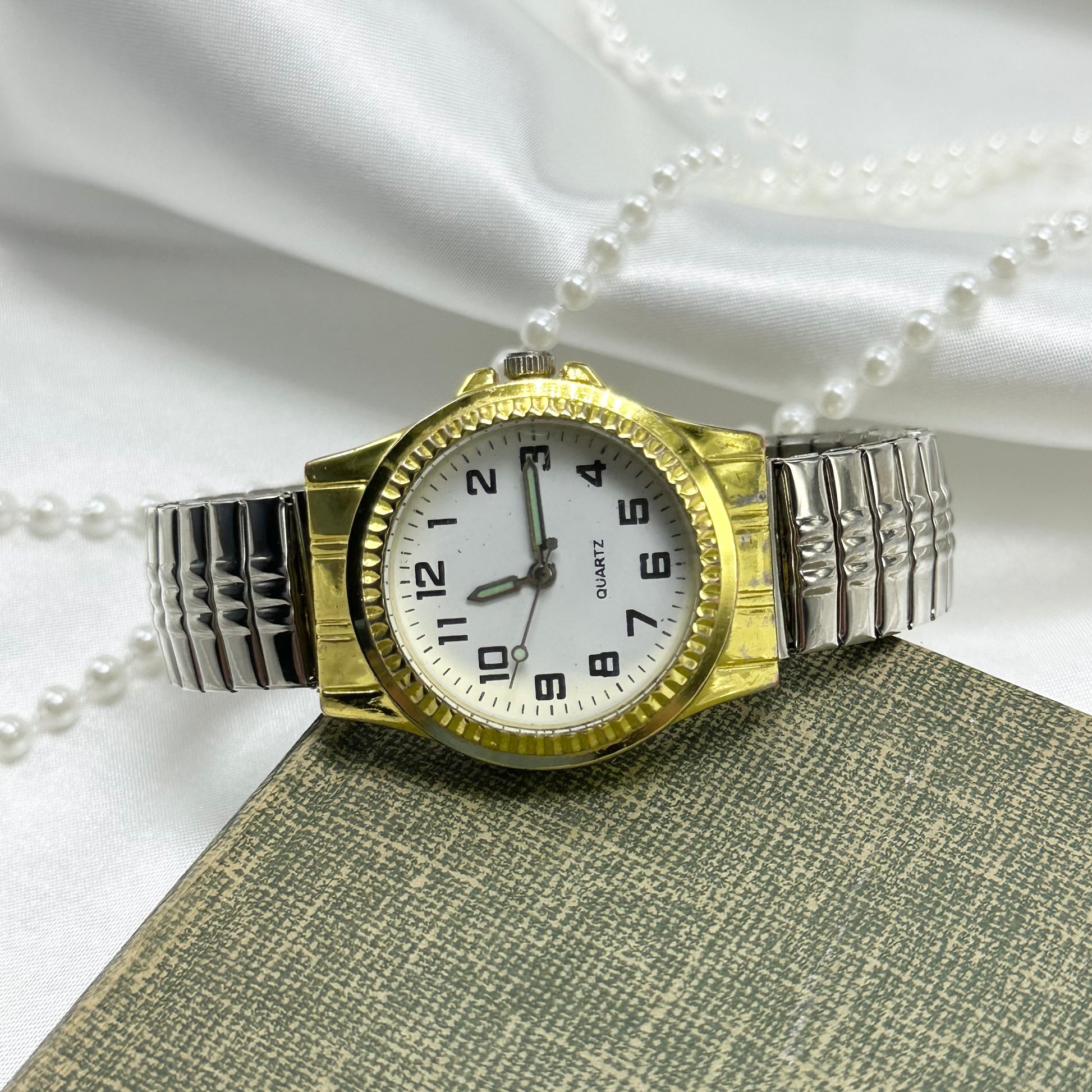 Two-Tone Watch with Glow in the Dark Hands