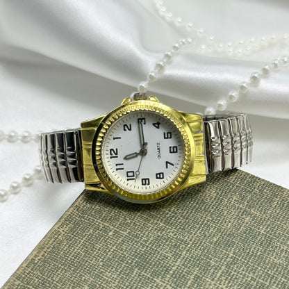 Two-Tone Watch with Glow in the Dark Hands