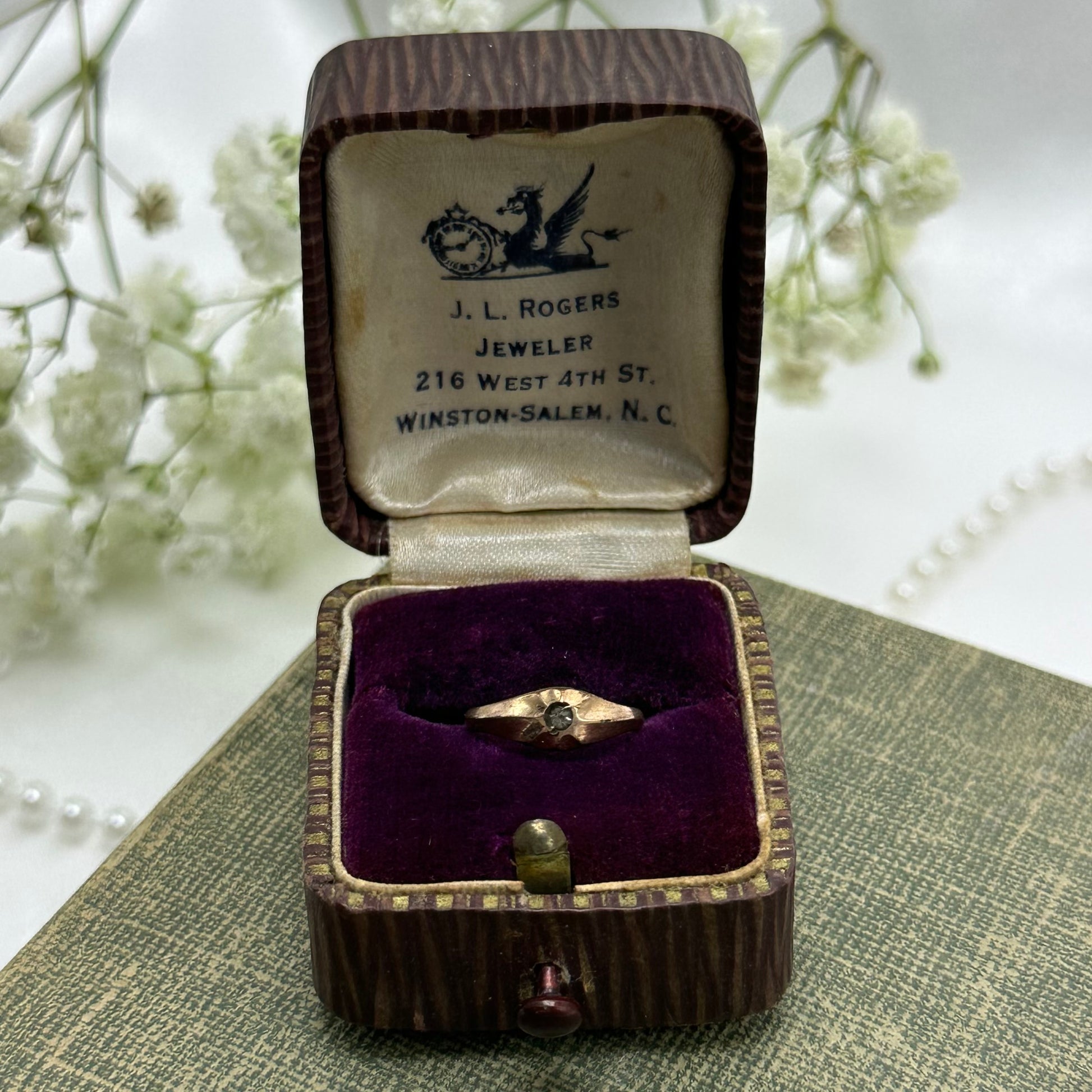 Vintage Baby Ring & Box