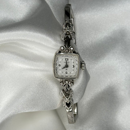 Vintage Diamanté Hamilton 10k rolled gold-plated manual winding watch