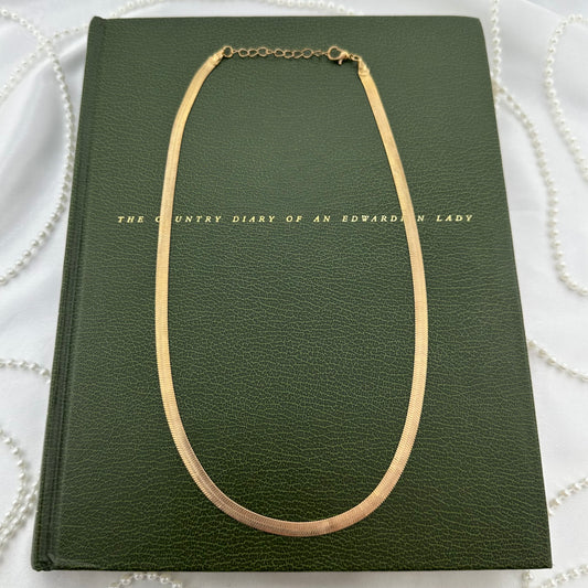 Vintage Gold Herringbone Chain
