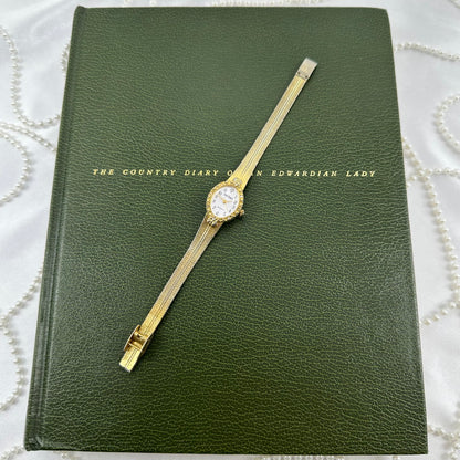 Vintage Gold Joseph Bernard Diamanté Heart Watch