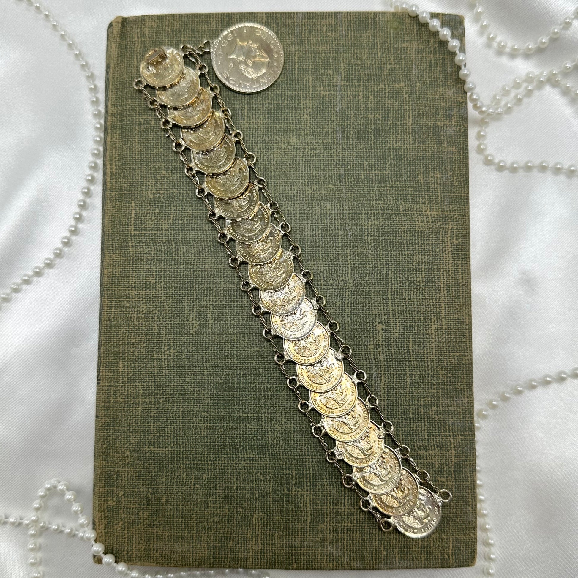 Vintage Mexican coin bracelet from 1954