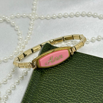 Vintage Pink and Gold Ann Bracelet