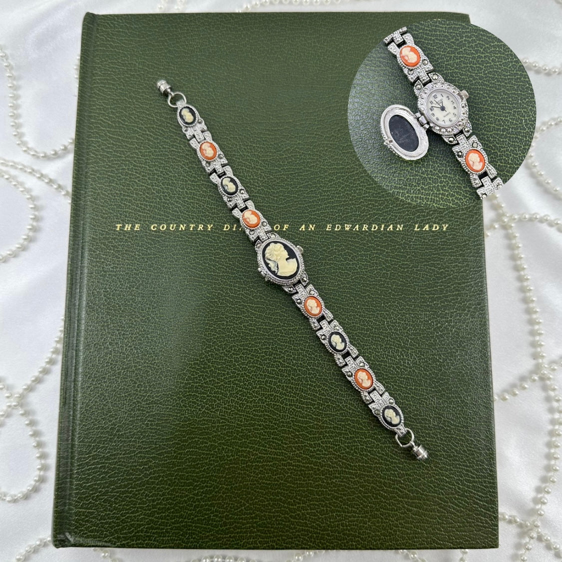 Vintage Silver Cameo Peekaboo Watch