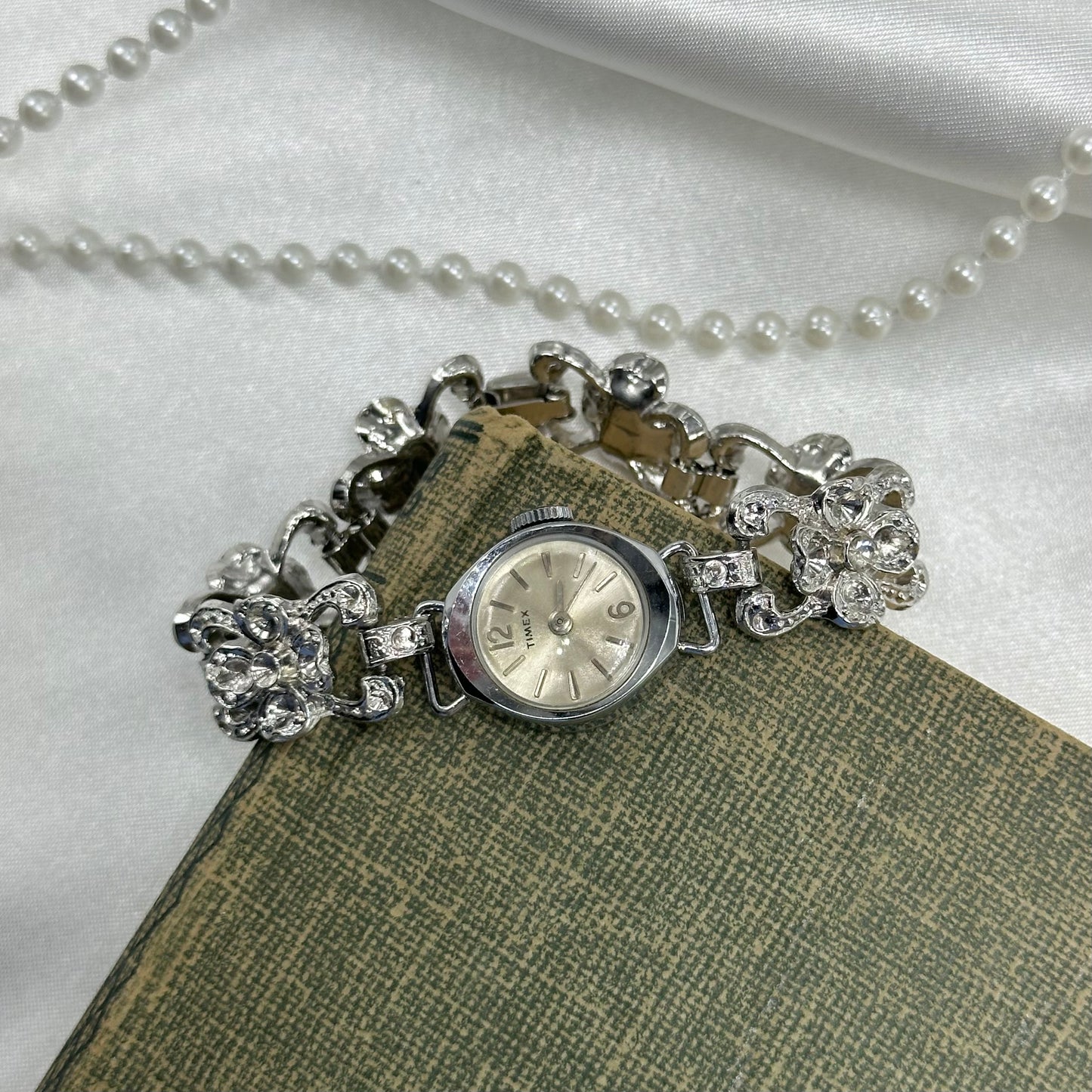 Vintage Silver Timex Bracelet Watch
