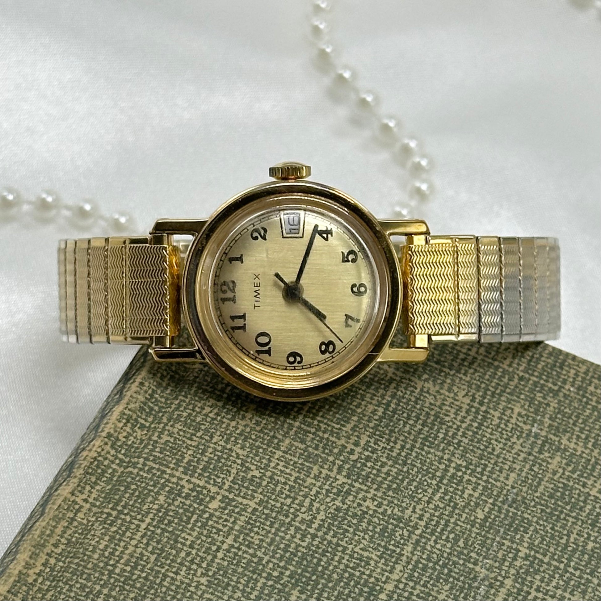 Vintage Timex Wind-Up Watch with Date Display