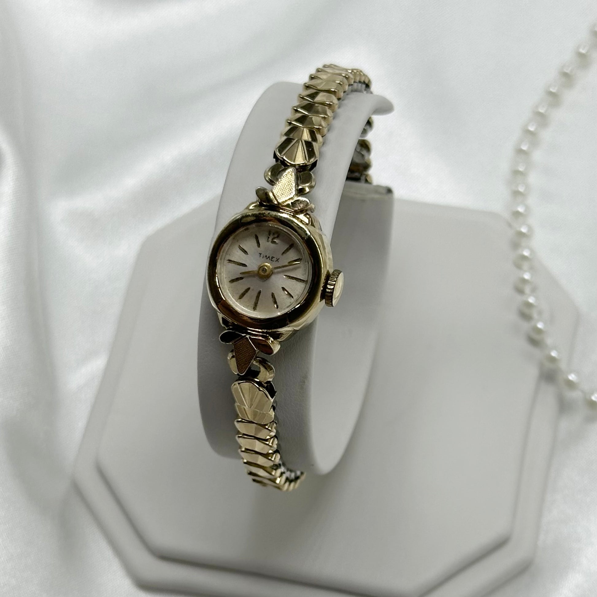 Vintage gold tone Timex manual winding watch