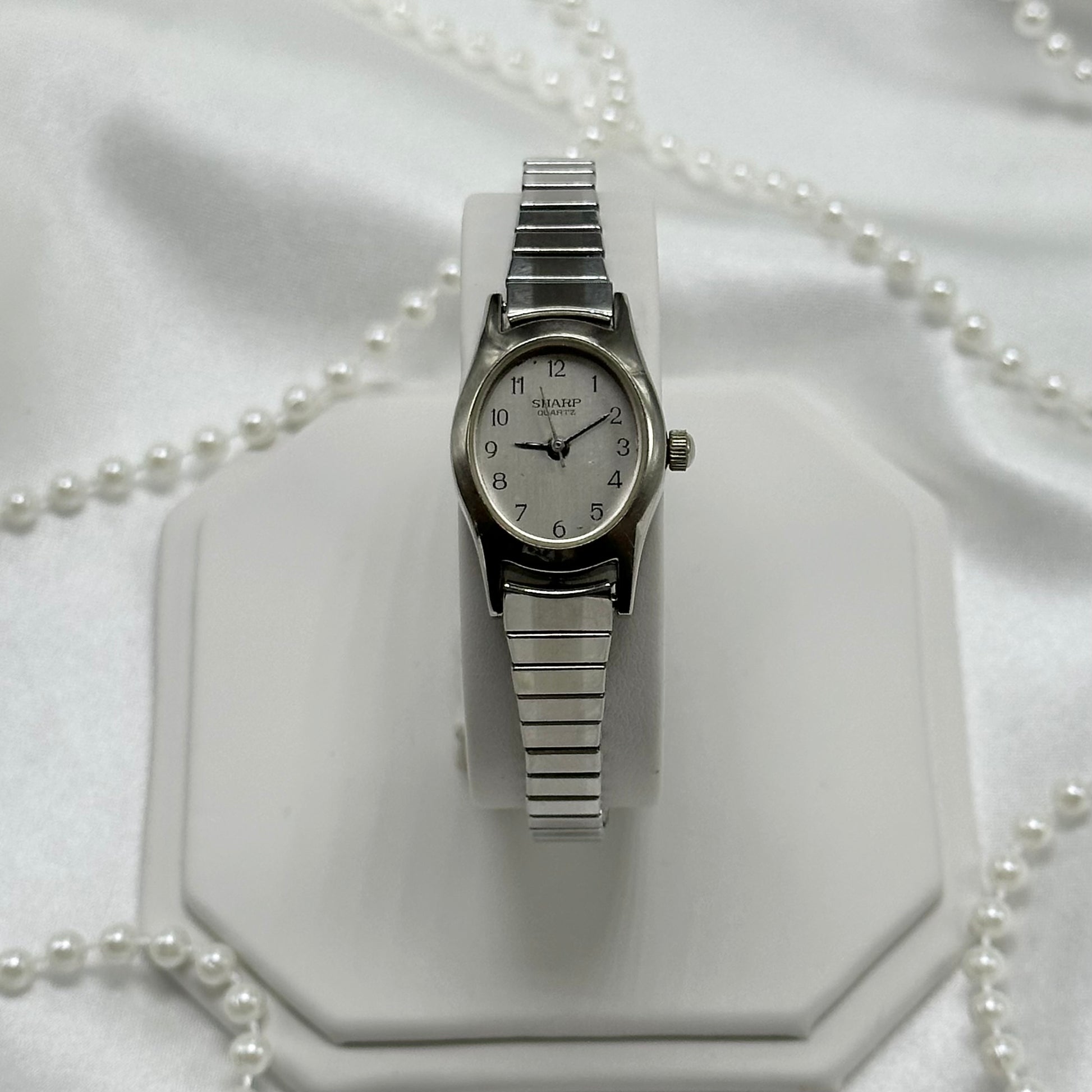 Vintage silver tone Sharp watch with quartz movement