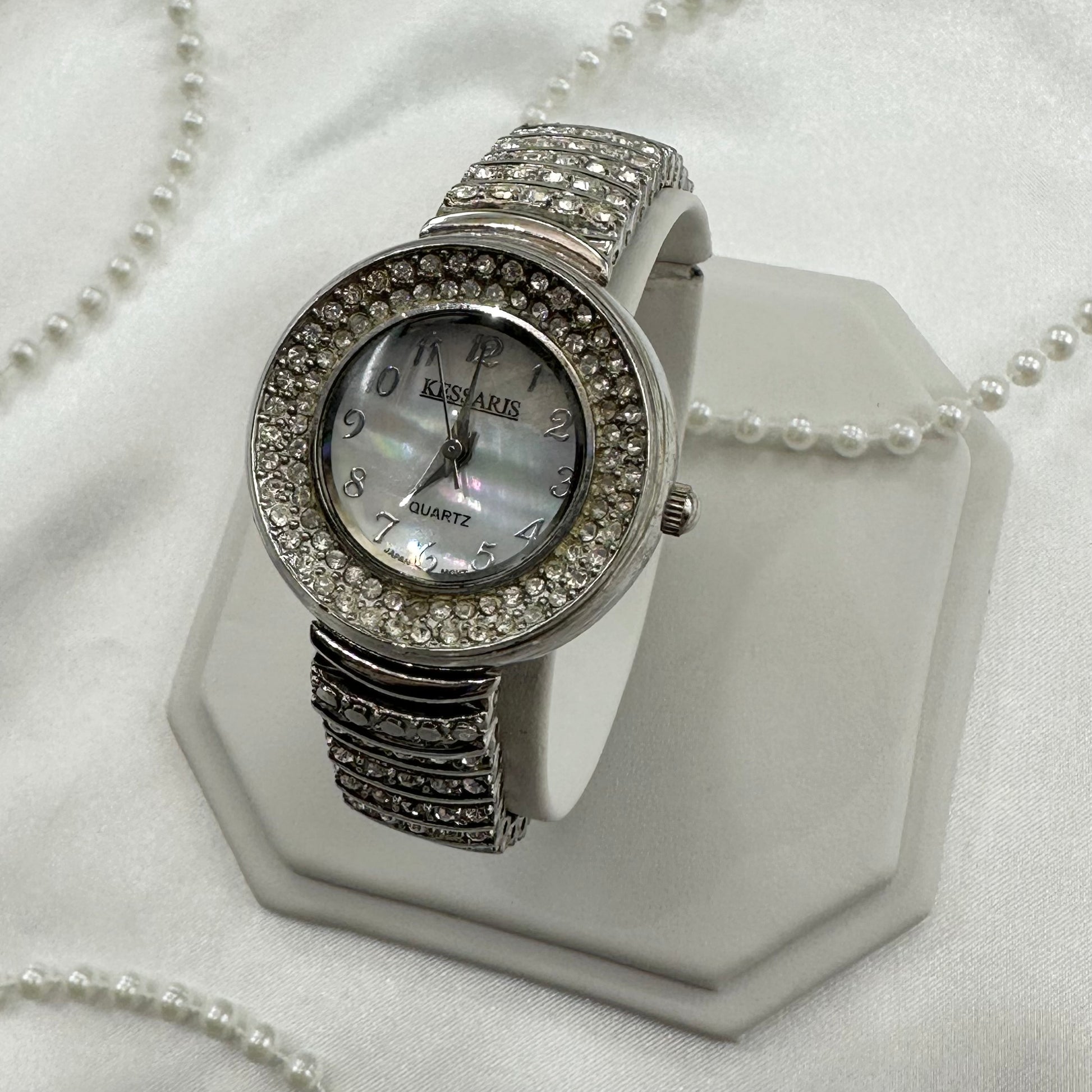 Diamanté Watch with Mother of Pearl Dial
