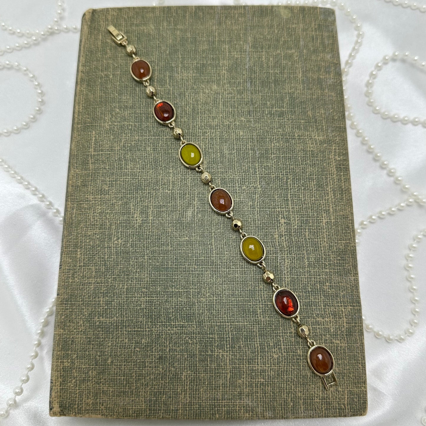 Yellow, Amber, and Red Bracelet