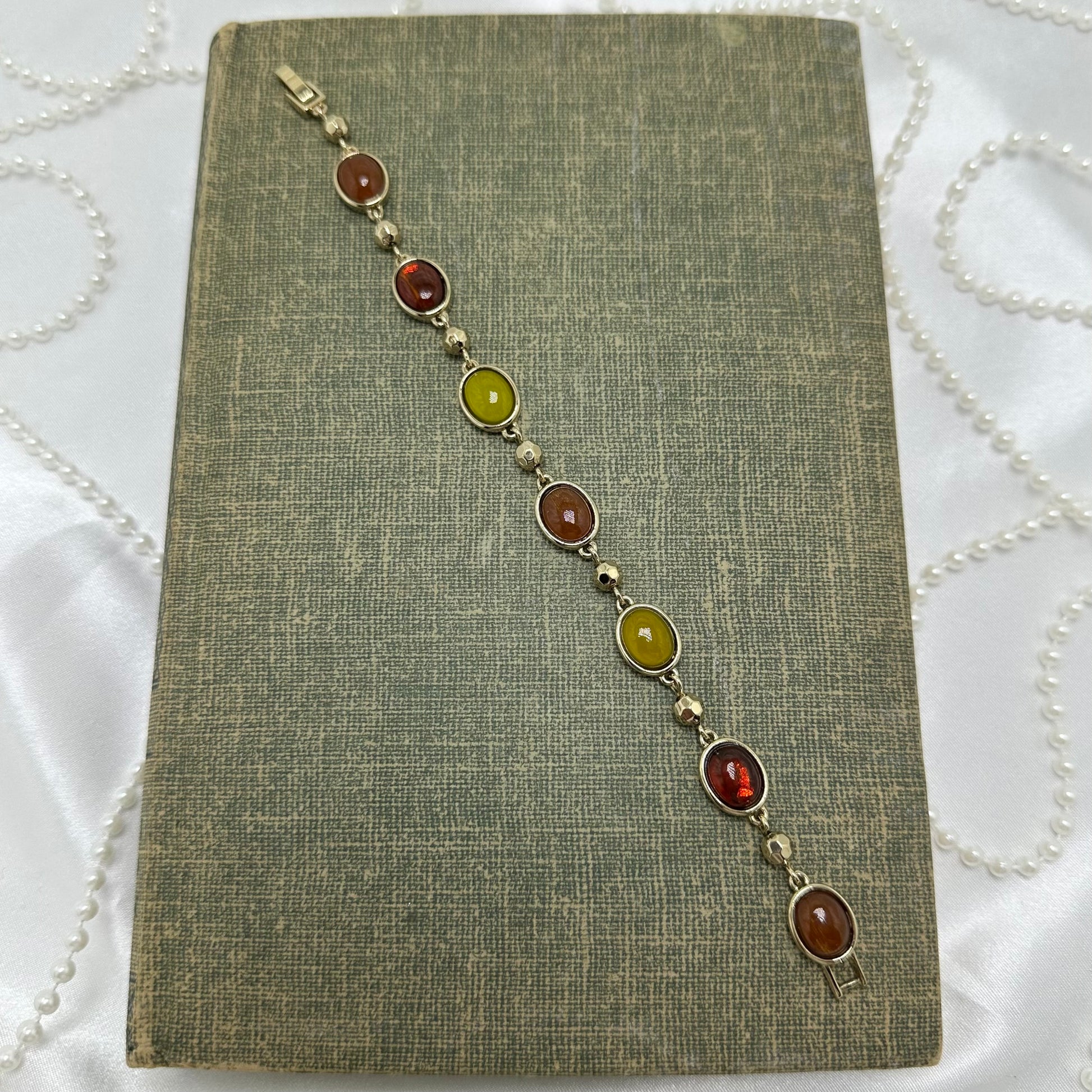 Yellow, Amber, and Red Bracelet